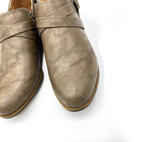 Lifestride Womens Size 7.5 Brown Faux Vegan Leather‎ Ankle Boots Booties Shoes - Picture 5 of 13